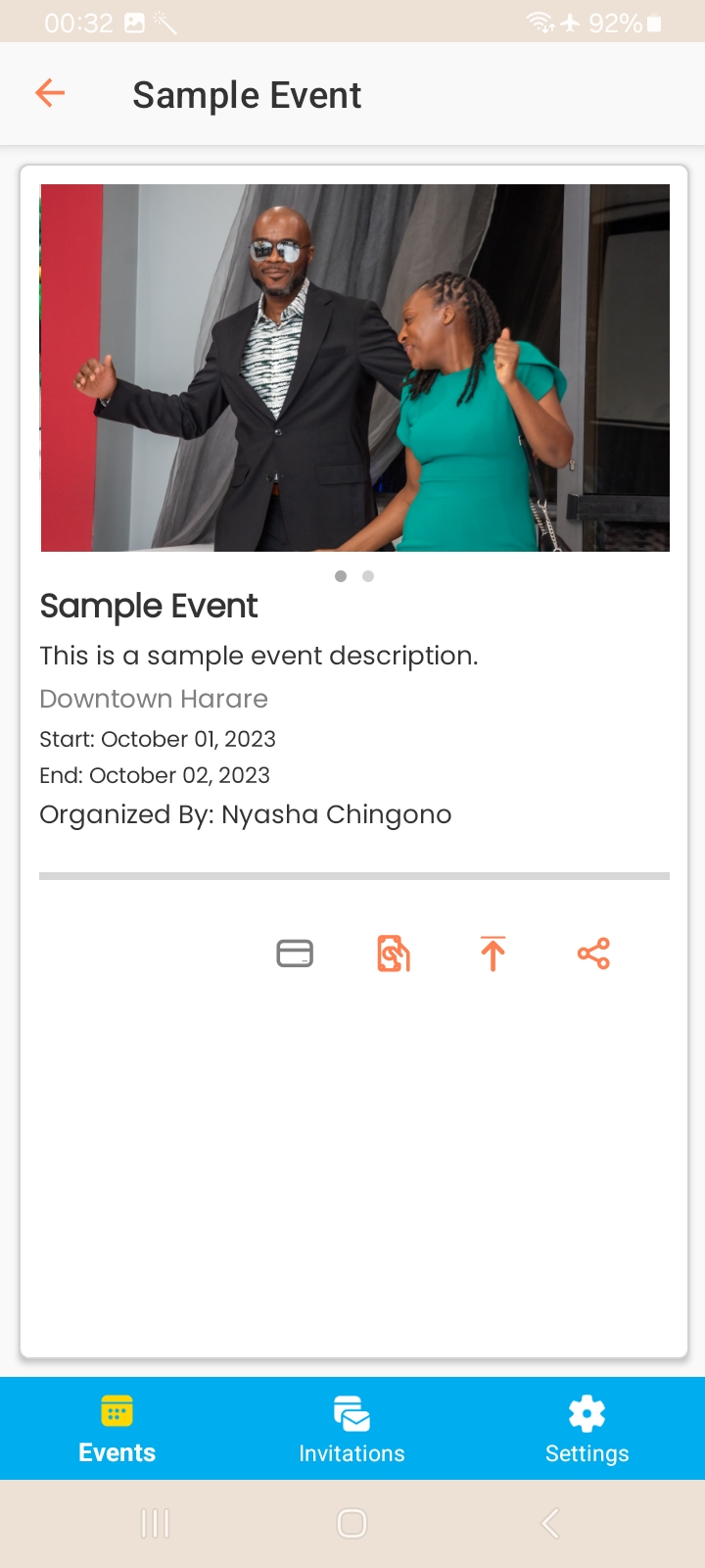 Create Your Event – Famorize Mobile